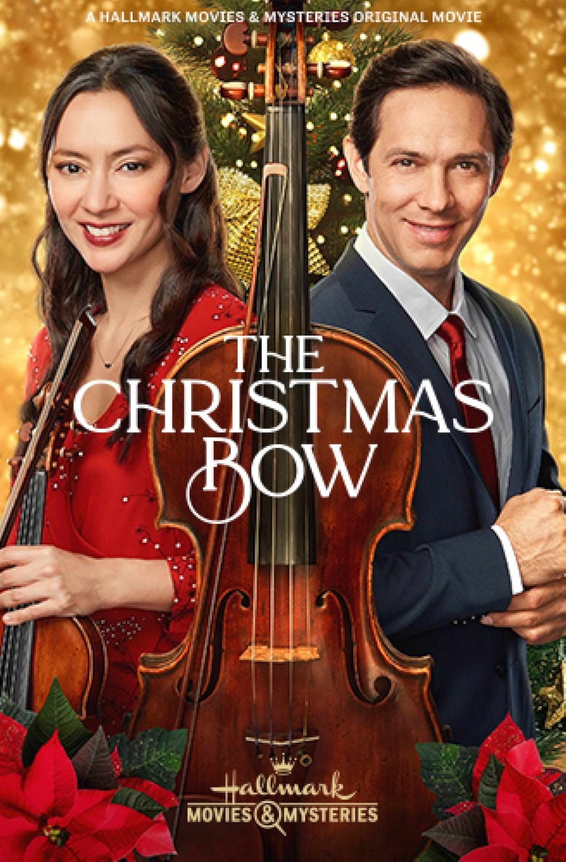 Official poster for The Christmas Bow, starring Lucia Micarelli and Michael Rady